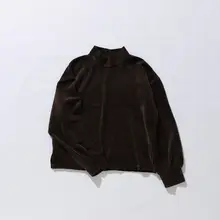 ハイネックコーデュロイプルオーバー【ゆったりシルエット・秋冬用】