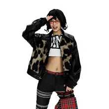 ヒョウ柄 ジャケット【レトロスタイル・フラップ付き・女性用】