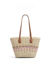 スタイルスタジオ レトロコントラストカラー織りバッグ