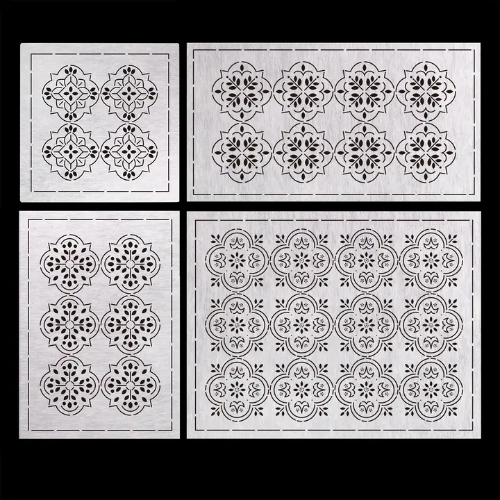 刺し子刺繍テンプレート【初心者向け・DIY・モロッコ風タイルデザイン】