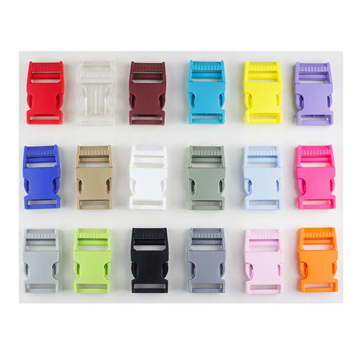 カラフルなプラスチックバックル 2.5cm スナップバックル