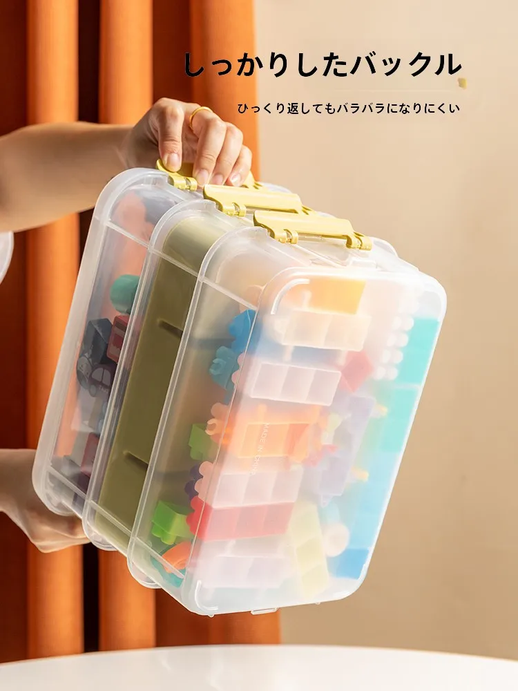 透明な三層折りたたみ式おもちゃ収納ボックス：小物を効率的に分けて管理するための最適解