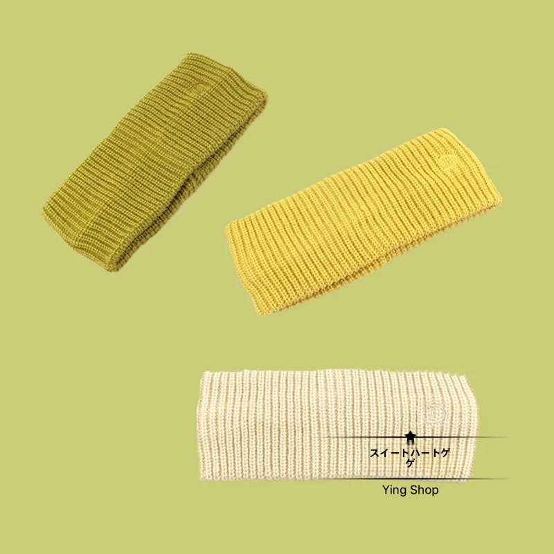 男女兼用 シンプルニットヘアバンド【ストリートスタイル・幅広タイプ・日常使い】
