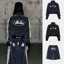 ドット柄ショートジャケット【アメリカンレトロ・デザイン性の高いカジュアルスタイル】