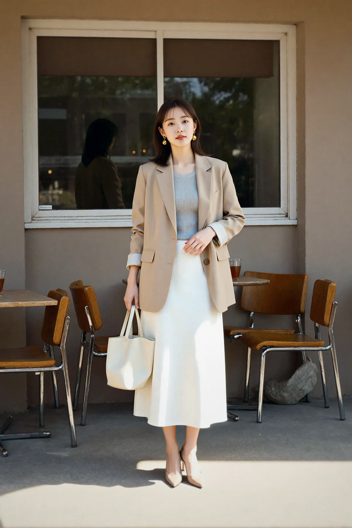 大人可愛い服 50代コーデ 完全ガイド｜大Vネックニットの着こなし術