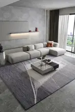 リビング用ラグ【高級感あるグレー・モダンデザイン・北欧スタイル・立体感】