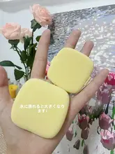 超柔軟なクッションファンデーションパフ【干湿両用・化粧道具収納ボックス付き】
