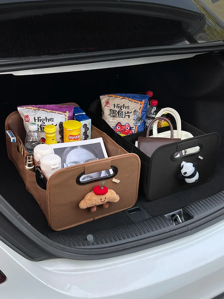 車のバックにバッグを収納する方法は？可愛らしいデザインの折りたたみ式収納ボックスで解決！