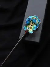 伝統工芸のフラワーヘアピン【手作り・中華スタイル・漢服用・振袖・花飾り】