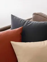 柔らかい牛革製クッション【リビング・ソファ用・腰当て・車用】