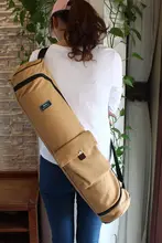 折りたたみ可能なヨガマット収納バッグ【キャンバス製・女性用・スポーツ・フィットネス用】