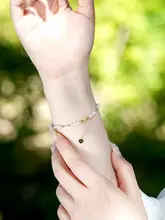 純天然AAAA級AKパール使用の18K金ブレスレット【ラウンドデザイン・オーロラのような美しさ・女性用】
