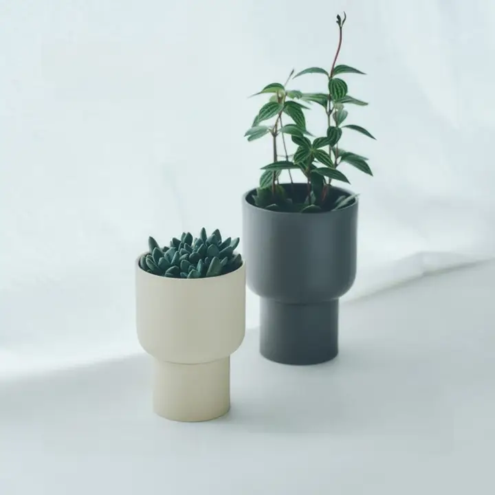 高級感あふれるインテリア用フラワーポット【多肉植物・リビング・バルコニー用】