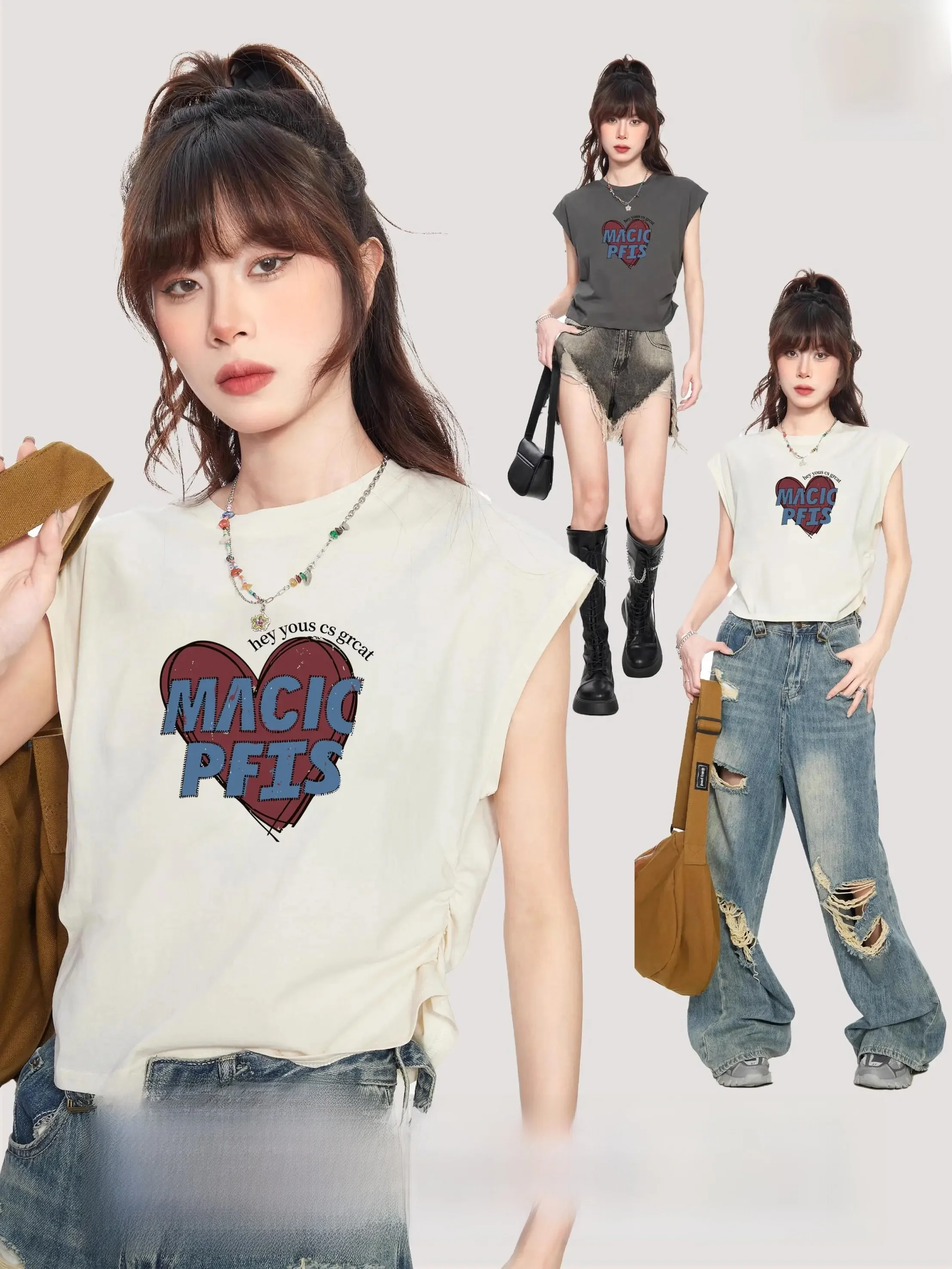モード系Tシャツとは？夏用無袖ショートトップスのデザインと実用性を解説