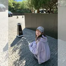 フード付きルーズフィットスウェットパーカー【無地・クラシックスタイル】（セットアップ対応）