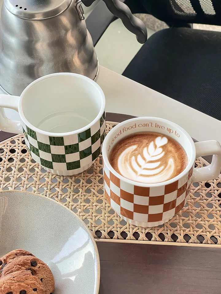 コーヒーカップ 使用シーン：日常使用 陶器素材 アメリカンヴィンテージ デザイン 高見え