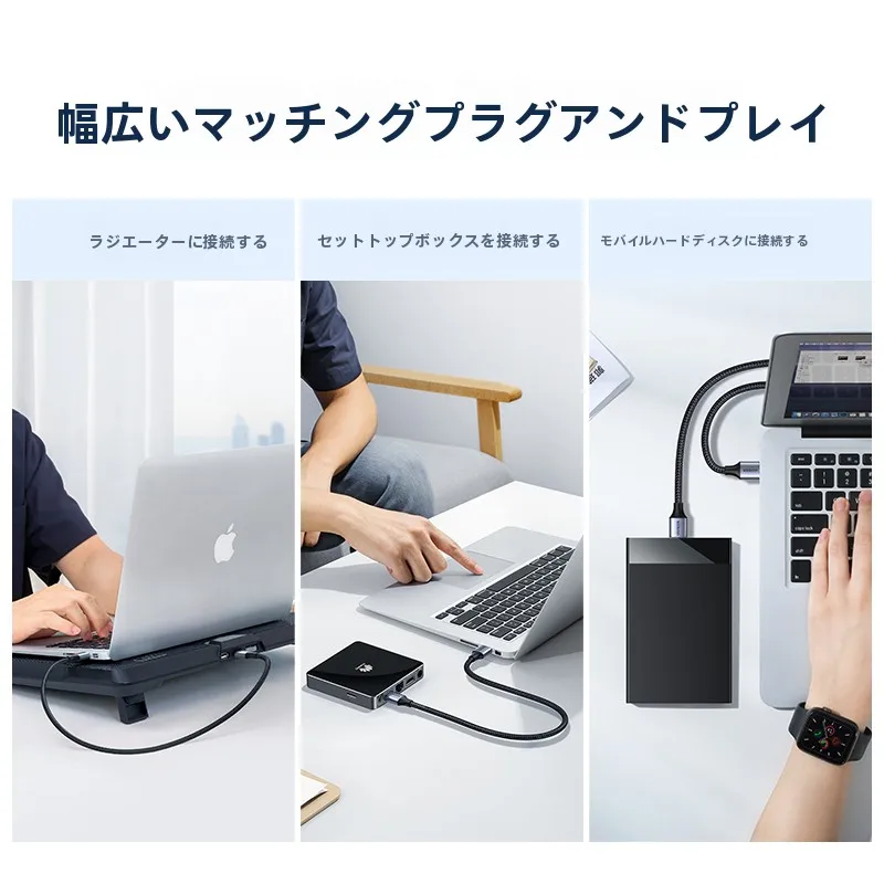 UGREEN USB 3.0 双頭データケーブル：SATA USB変換に適した高耐久接続ソリューション