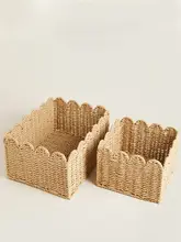 紙紐編み収納バスケット【大容量・衣類や小物用】