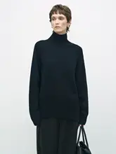 高級ウールニット【ゆったりとしたハイネック・厚手・冬用】