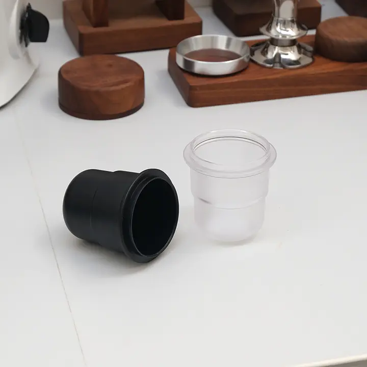 コーヒー豆用粉受けカップ【防静電・イタリアンハンドル・厚手】