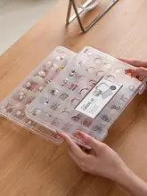 透明ジュエリー収納ボックス【仕切り付き・防滑・ネイルアート用・多機能】