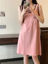 綿100%の可愛いノースリーブワンピース【中長丈・ウェア】