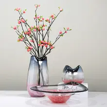 手作りのグラデーション琉璃花瓶【モダンデザイン・水耕栽培・インテリア装飾用】