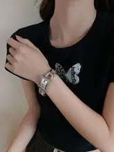 メタルチェーンジルコニアブレスレット【女性用・ファッショナブル・ハイエンドスタイル】