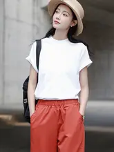 シンプルなハイネックTシャツ【カジュアル・フィット・コットン・夏用】