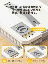 食品級 餃子保存容器【冷凍・多層仕切り・密閉・持ち手付き】