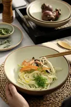 クリエイティブな陶製ラーメンボウル【高級感・家庭用・スタイリッシュデザイン】