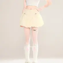 可愛らしいデザインの花びらスカート【ウエストゴム・フレア・レトロ風】（セットアップ対応）