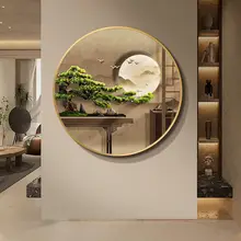玄関用 お迎え松 デコレーションアート【円形・リビング・廊下・ダイニング用壁掛け】