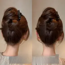 リボンデザインのヘアコーム【お団子ヘア用・トラベル用・髪型整頓】