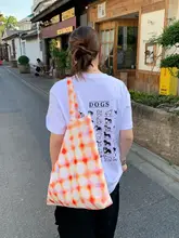 トートバッグ【オレンジのグラデーション・軽量・大容量・通勤用】