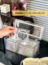 透明アクリル製ブレスレット収納ボックス【防塵・仕切り付き・大容量・多段・翡翠玉用】