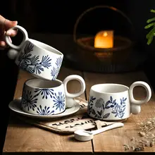 マグカップ 陶器 ペア 上品 家庭用 朝食 ミルク ラテアート
