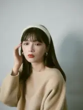 カチューシャ ヘアバンド ツイード ウール トップボリューム 小顔効果 フレンチ風 上品 ヘアアクセサリー「LBardeen」