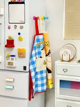 可愛いデザインの防水エプロン【キッチン用・男女兼用・マグネットフック収納ボックス付き】