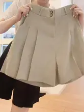 大きいサイズ レディース リンゴ形体型カバー 五分丈 ショートパンツ【極上の柔らかさ・ワイドパンツ・プリーツデザイン】（セットアップ対応）