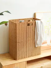 収納バスケット 高型 テレビキャビネット横 ヨガマット 浴室 洗濯かご プラスチック製