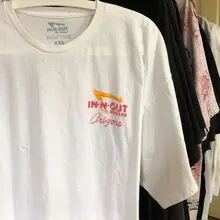 INNOUT Burger ヴィンテージスタイル 半袖Tシャツ【ユニセックス・カジュアル・アメリカンデザイン】