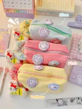 かわいいハンドル付きペンケース【シンプルデザイン・学生用・女性向け】（セットアップ対応）
