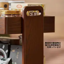 高級天然木製のマルチシェルフ【フロアスタンド・スリムデザイン・収納用】