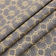 千鳥格の刺繍入りポリエステルコットン生地【皆川明海葵デザイン】