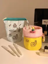 可愛い縦型ペンケース【大容量・シンプルデザイン・女子学生向け】（セットアップ対応）