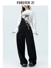 深い青のデニムサロペット【春用・ワイドレッグ・シルエット】