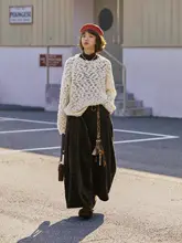 春季新作 ヴィンテージスタイル コーデュロイワイドパンツ【フィット・無地・ランタンパンツ】