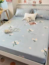 全棉製 チェック柄 防塵ベッドカバー【1.2m・1.5m・1.8m対応】