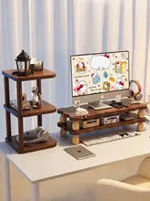 デスクトップコンピュータ用 モニター昇降スタンド【収納ボックス機能・キーボードトレイ付き】